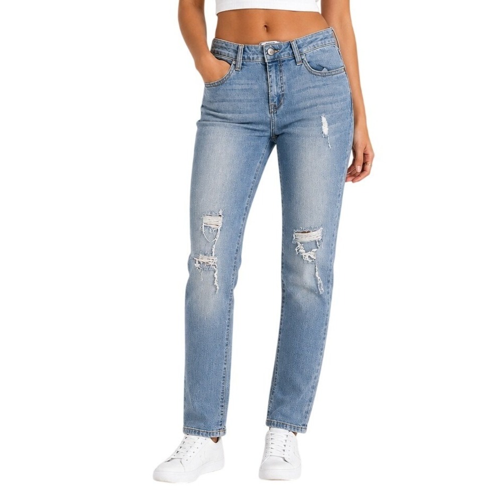 Cello Light Wash Distressed Mid‎ Rise Skinny Jeans Women's 9
